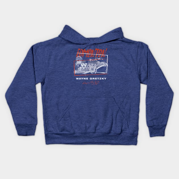 Wayne Gretzky Edmonton Tones Kids Hoodie by lavonneroberson